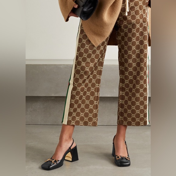 GUCCI Baby horsebit-detailed leather slingback pumps EU:39.5 - Picture 2 of 12